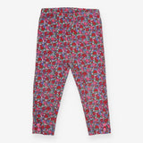 Leggings Navy Red and Pink Floral