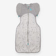 Swaddle Up with Removable Arms Grey and White Twil