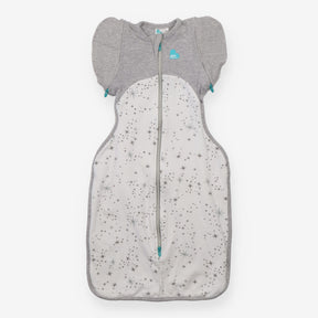 Swaddle Up with Removable Arms Grey and White Twil