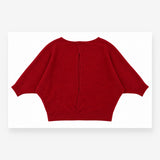Fine Ribbed Batwing Sleeve Jumper Boat Neck Knit T