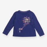 T-Shirt Long Sleeve Navy Mouse Hooray!
