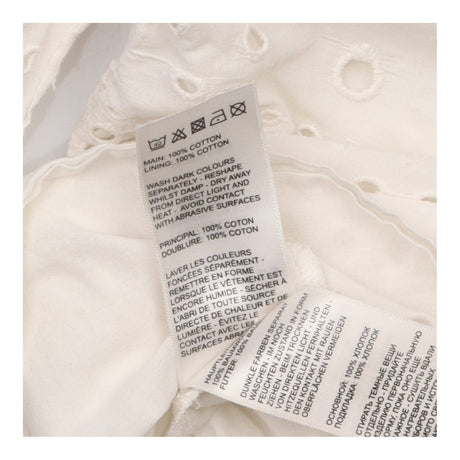 White 100% Cotton Broderie Anglaise Long Sleeve To