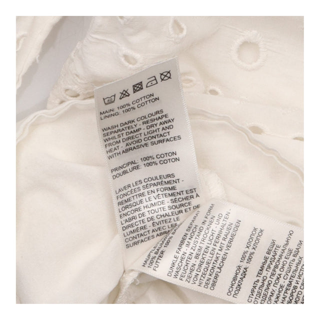 White 100% Cotton Broderie Anglaise Long Sleeve To