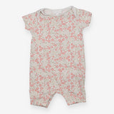 Romper white pink flowers