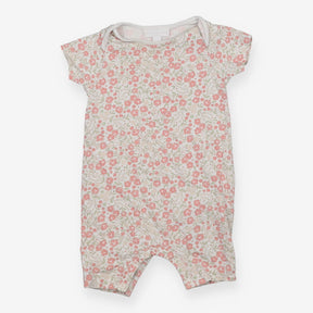 Romper white pink flowers