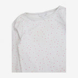 Pyjamas Top & Bottoms White with Hearts