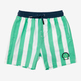 Spike the dino stripe green swim trunks