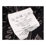 Dress Black White Abstract Print Button Front Midi