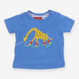 Blue skiing giraffe