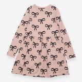 Jersey Dress Light Pink with Black Bows