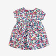 white/pink/purple flower dress