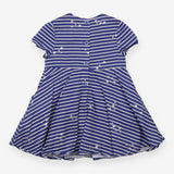 Dress Woven Blue Stripe with Silver Stars
