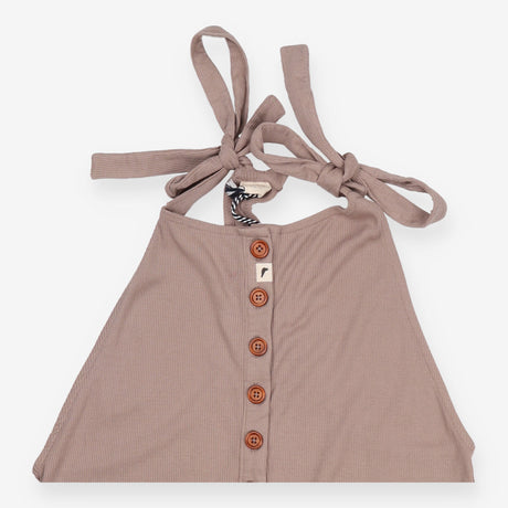 Stone ribbed dungarees