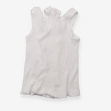 2 pack white ribbed vests