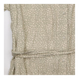 Shirt Dress in Neutral Abstract Spot Print with Ti