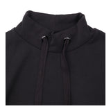Sweatshirt Top Black Funnel Neck Contrast Sleeve