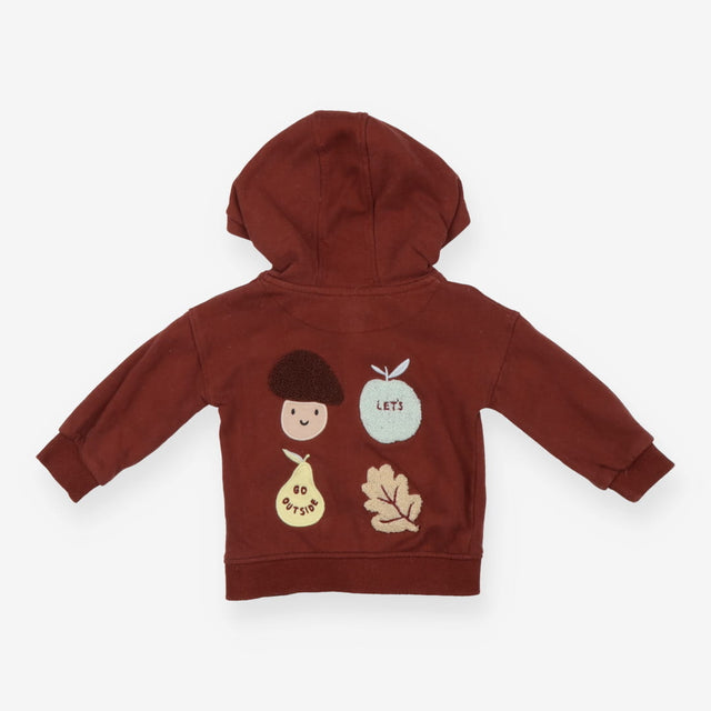 Hoodie brown Lets go outside