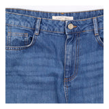 Jeans Mid Blue Wide Leg Cotton Denim
