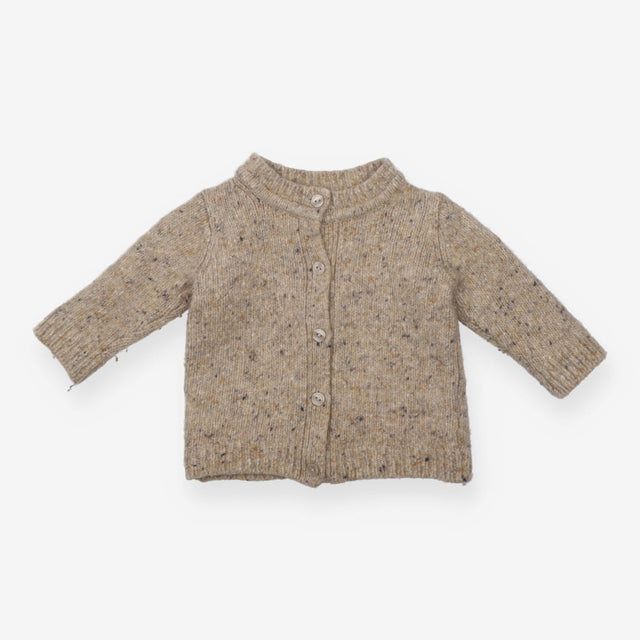 Cardigan Cream / Beige Marled Knit with Buttons