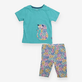 Leopard Print Leggings and T-shirt Outfit