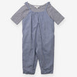 Outfit Romper Blue with Blue Striped T-Shirt