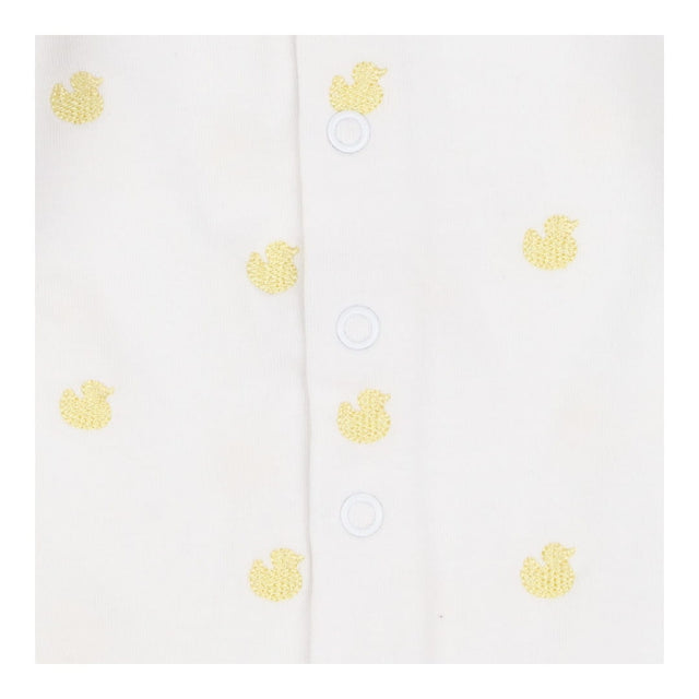 White with Yellow Duckies Sleepsuit