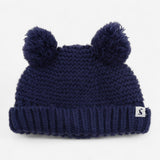 Navy Knitted Bobble Hat 