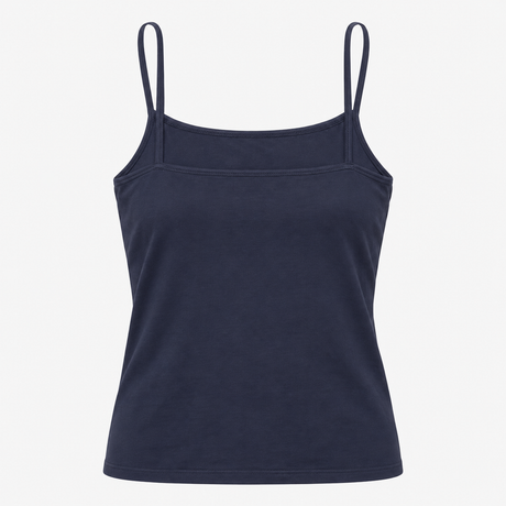 Navy Nursing Maternity Strappy Organic Cotton Top