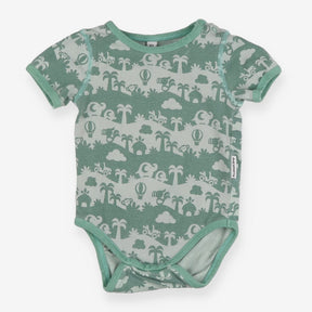 Green jungle waves bodysuit