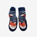 Stripy fox slipper socks