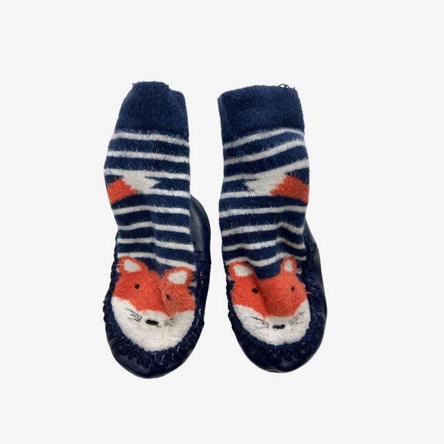 Stripy fox slipper socks