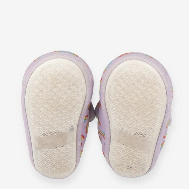 Purple rainbow slippers