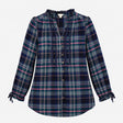 Check Blouse Navy and Pink