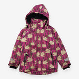 Rain Coat Lined Pink with Swans Prints