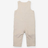 Dungarees Cord Cream with Brown Stripe Lining