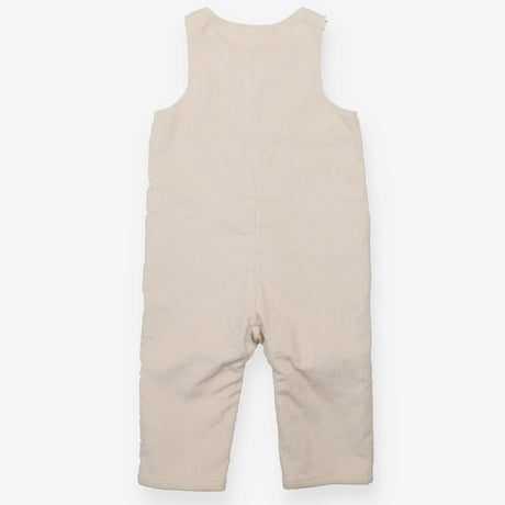 Dungarees Cord Cream with Brown Stripe Lining