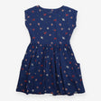 Blue Dress with Flying Birds