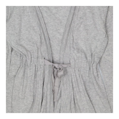 Grey Tie Up Wrap Maternity Nursing Cardigan Knit