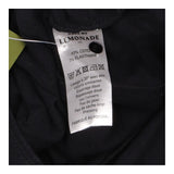 Black Stretch Cotton Tie Neck Chest Cut Out Button