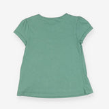 T-Shirt Green Ditsy Elephant Holding Flower