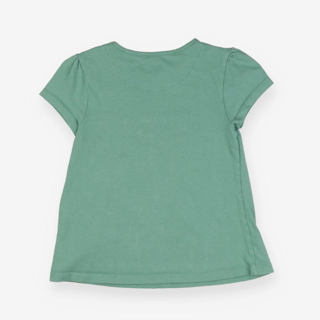 T-Shirt Green Ditsy Elephant Holding Flower