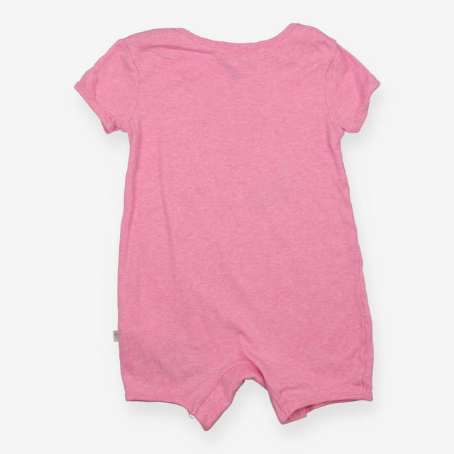 Romper Shortie Pink White Duck Applique