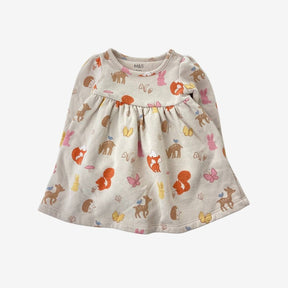 Cream Woodland Jersey Dress