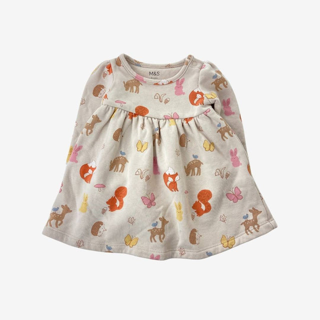Cream Woodland Jersey Dress