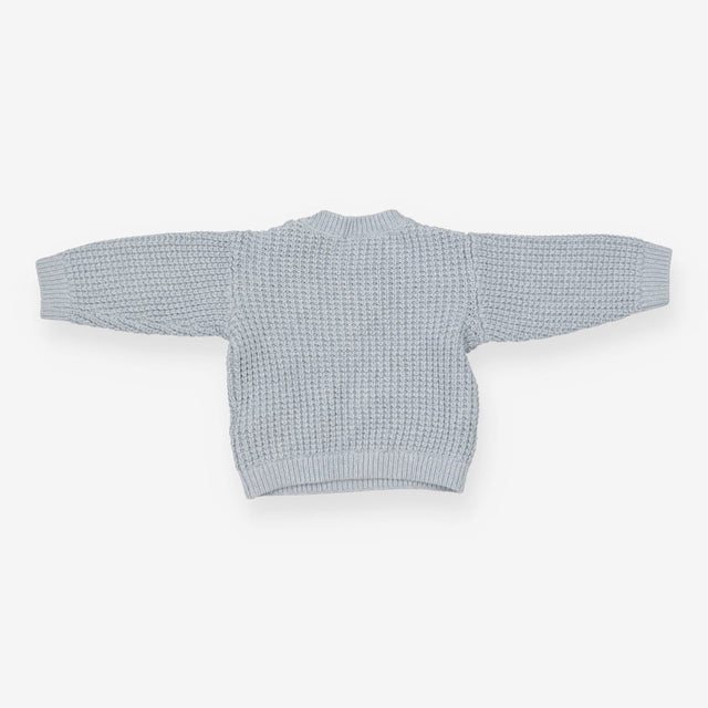 Sweater waffle blue knit