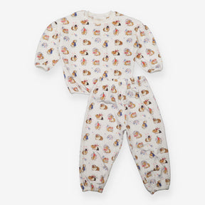 White guinea pig velour pyjamas