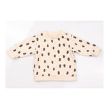 Cream Spotty Sweater and grey Leggings Outfit 