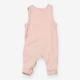 Dungarees ribbed pink jersey