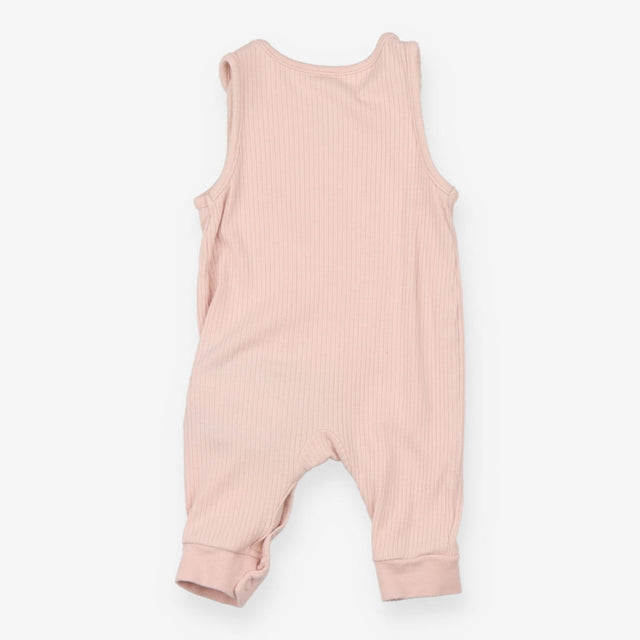 Dungarees ribbed pink jersey