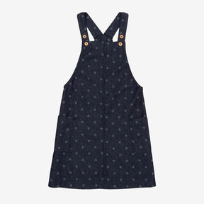 Flower dot denim pinafore 